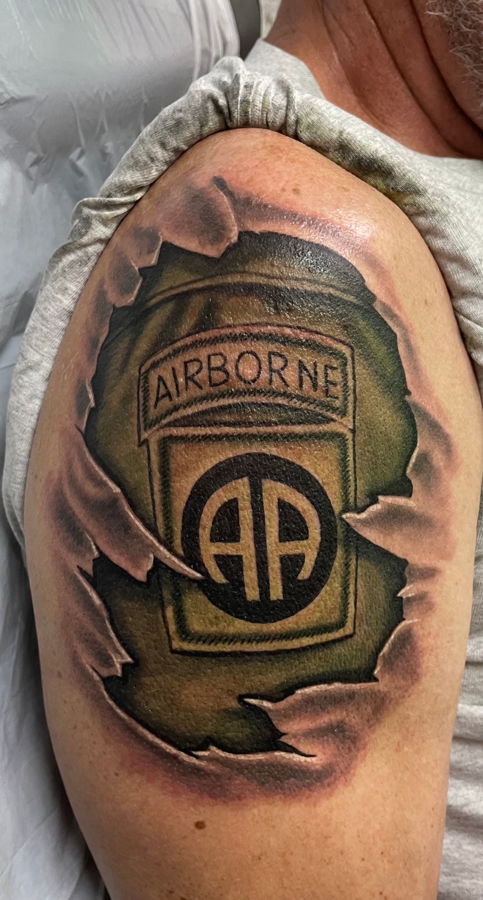 Randy DeShong 82nd Airborne tattoo